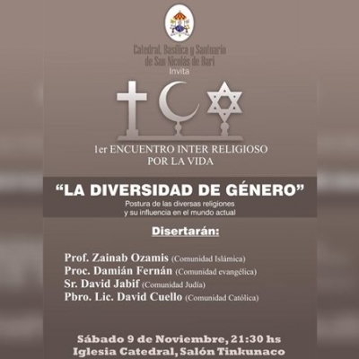 1er encuentro interreligioso por la vida: "La diversidad de género"