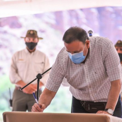 El gobernador Quintela encabezó la reapertura turística provincial en el Parque Nacional Talampaya