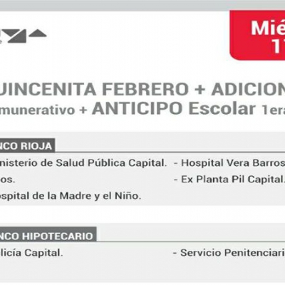 Este miércoles arranca el pago de la quincenita y de la ayuda escolar