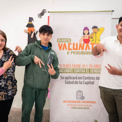 Destacan el compromiso de los jóvenes que se vacunaron contra el dengue
