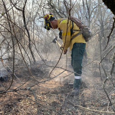 El incendio forestal en el Cordón del Velasco permanece activo